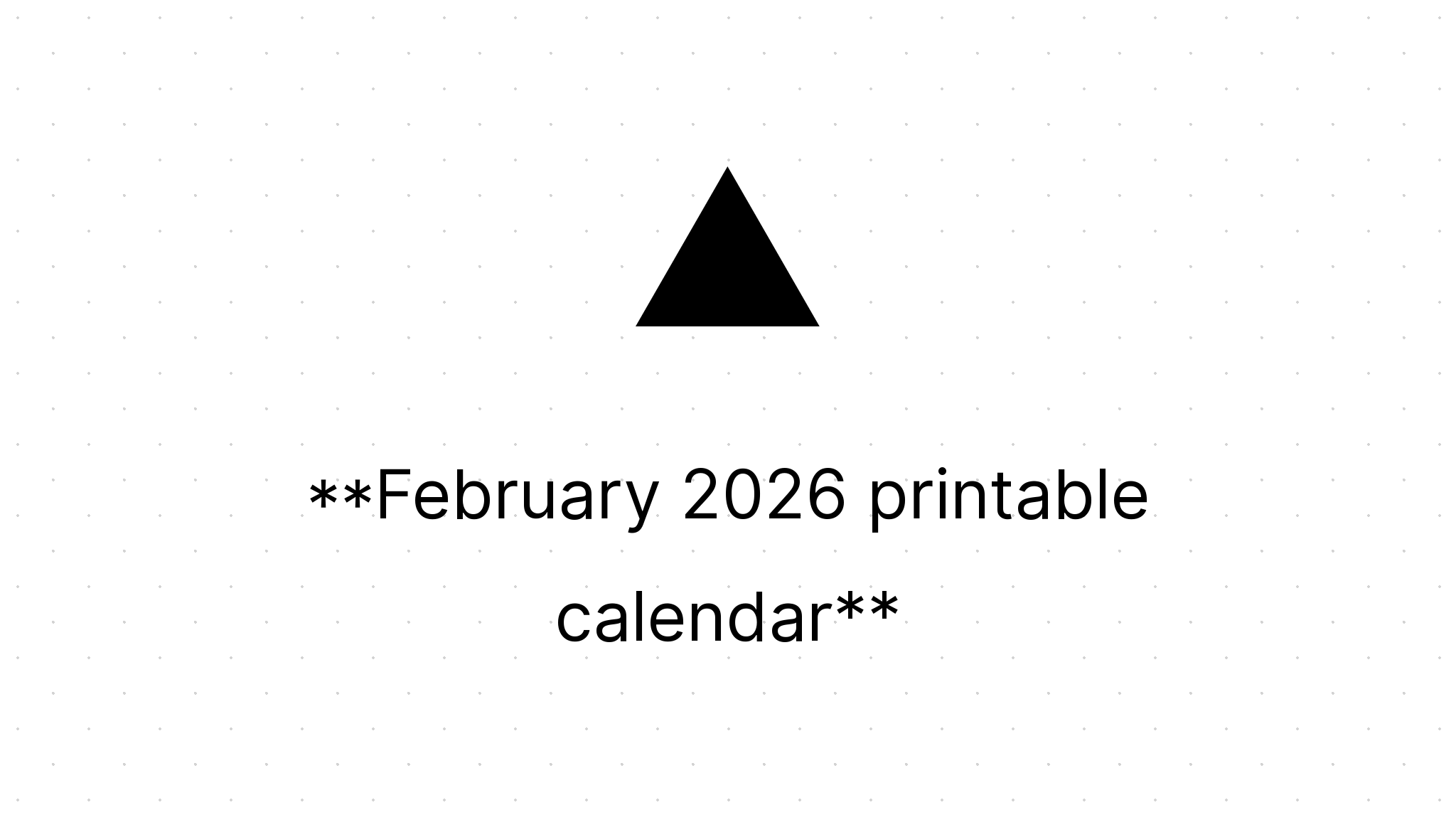 February 2026 printable calendar
