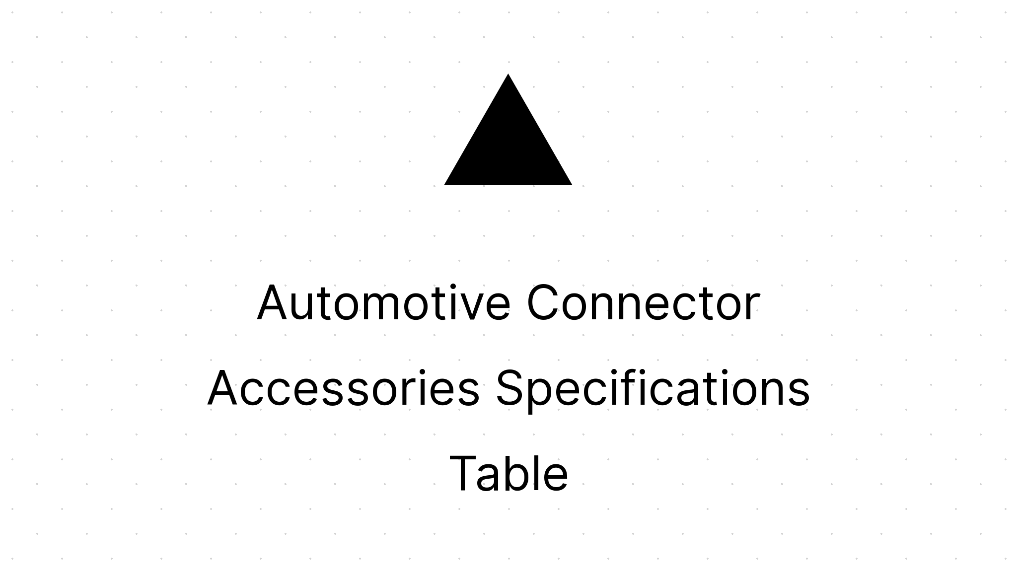 1823402 Automotive Connector Accessories Specifications Table - Eezee