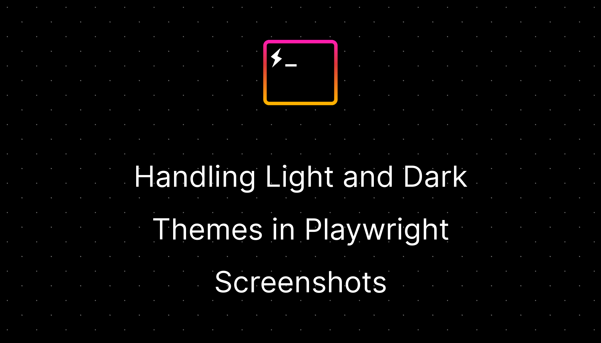 Handling Light and Dark Themes in Playwright Screenshots
