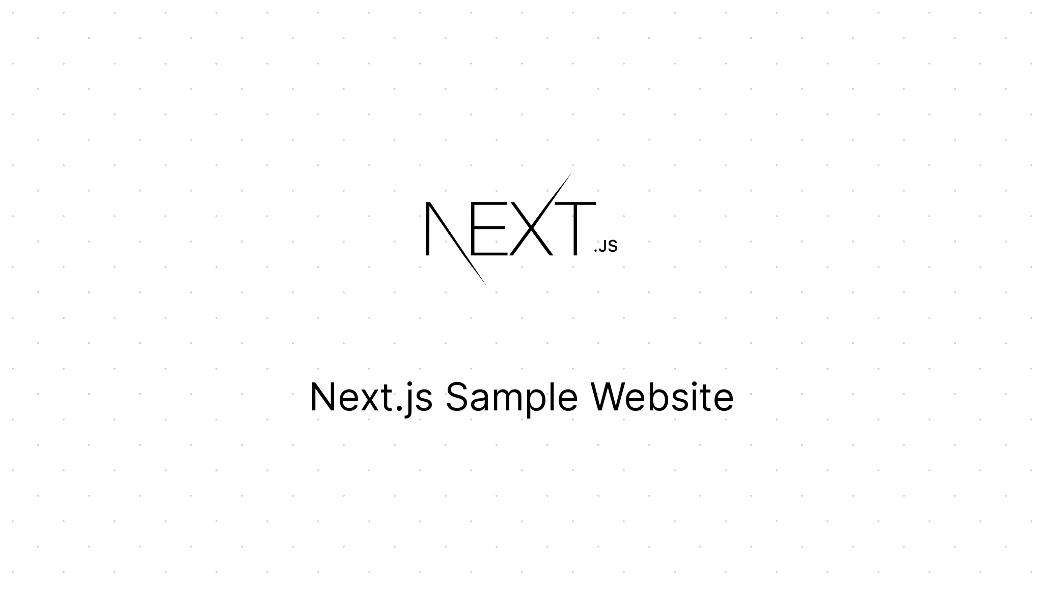 Next.js Sample Website